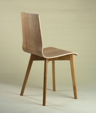 LUKA W krzesło laminowane, dębowa rama