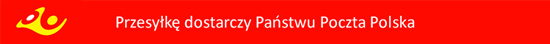 Natural Pharmaceuticals Hepactum™ Forte Logo Poczty Polskiej na czerwonym tle.