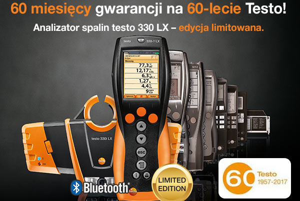 60 miesięcy gwarancji na 60-lecie Testo!