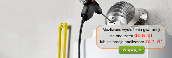 Możliwość wydłużenia gwarancji do 5 lat lub kalibracja analizatora za 1 zł