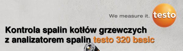 Kontrola spalin kotłów grzewczych z analizatorem spalin testo 320 basic