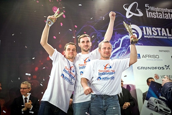 Zwycięskie podium Mistrzostw Polski Instalatorów 