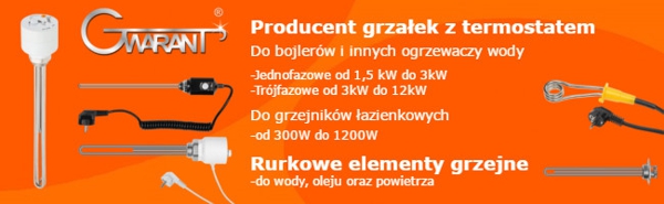 GWARANT - Producent grzałek z termostatem do bojlerów i innych ogrzewaczy wody