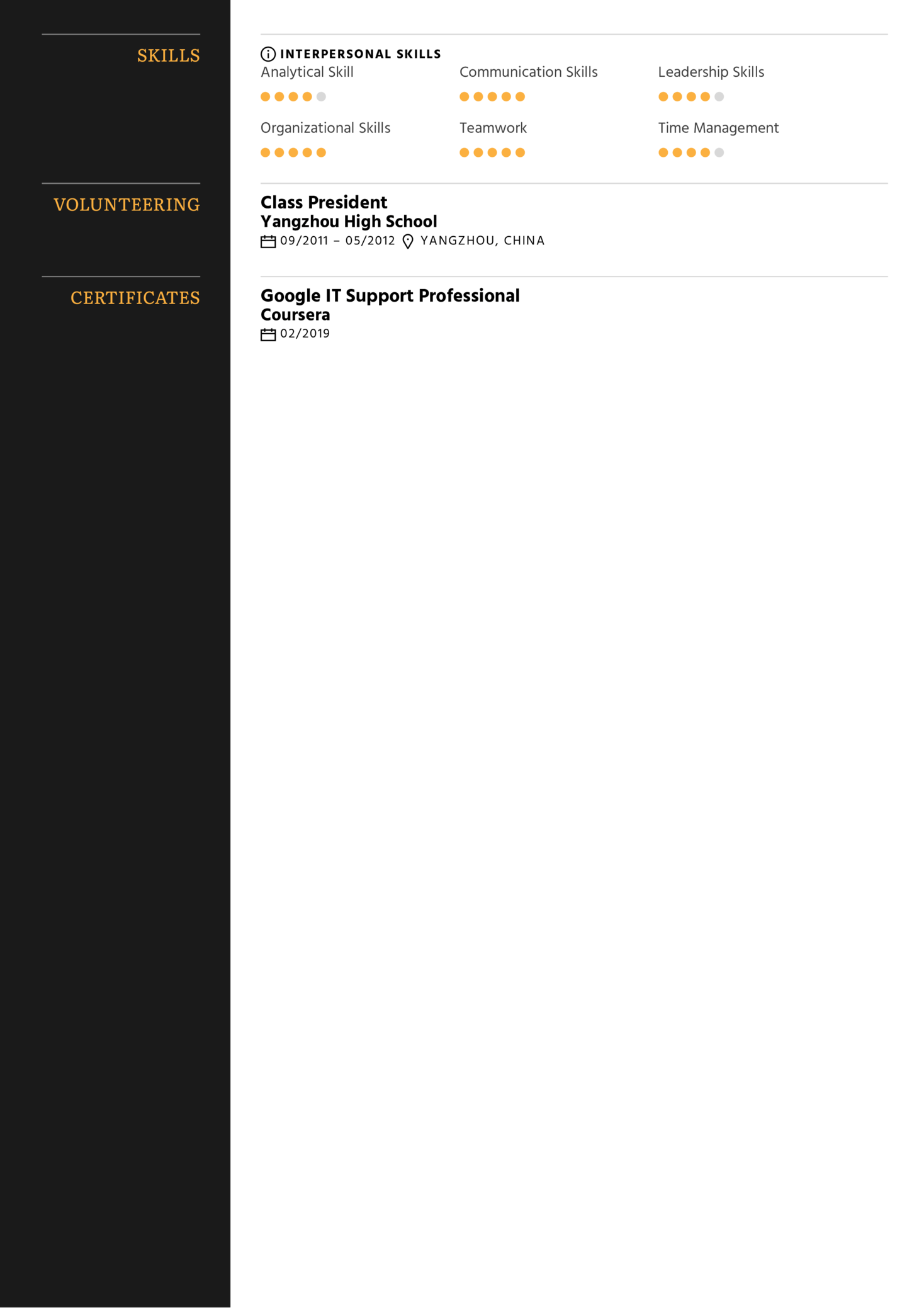 Technical Support Engineer Resume Template Kickresume