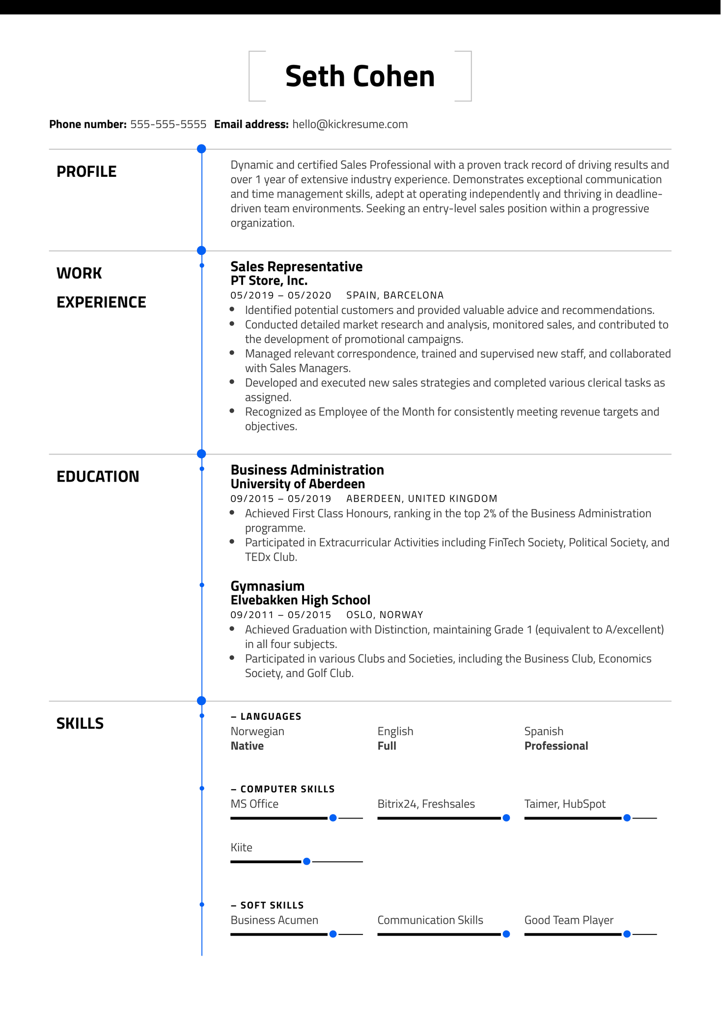 Entry Level Skills Resume Examples