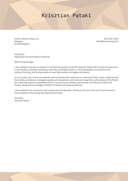 Dayjob com cover letter picture