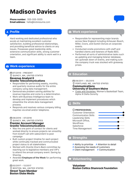 Informa Client Relationship Manager Resume Example