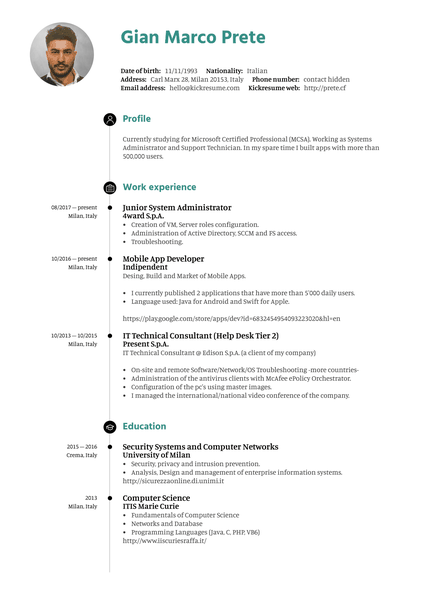 Software Engineering Resume Samples | Kickresume