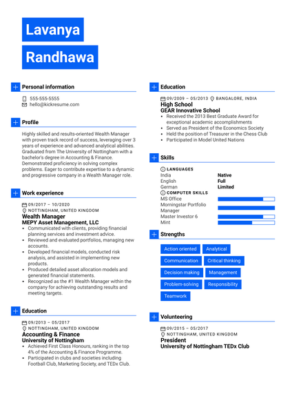 Senior Operations Manager at Wipro Resume Sample | Kickresume