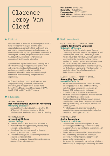 mid level resume sample