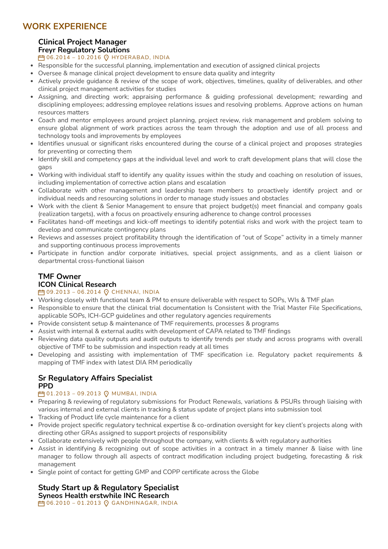 GlaxoSmithKline Manager Resume Example Kickresume