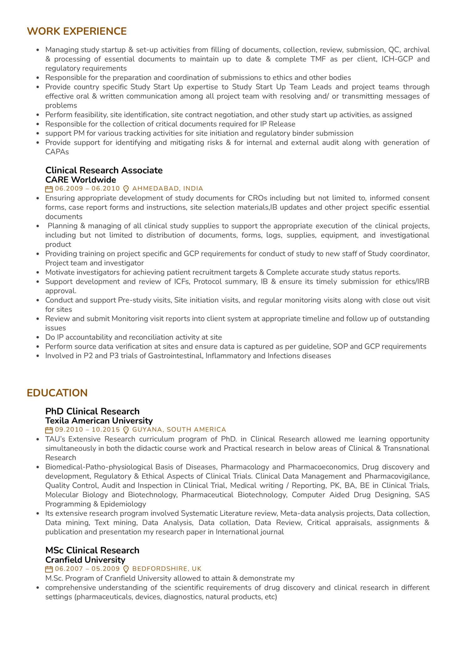 GlaxoSmithKline Manager Resume Example Kickresume