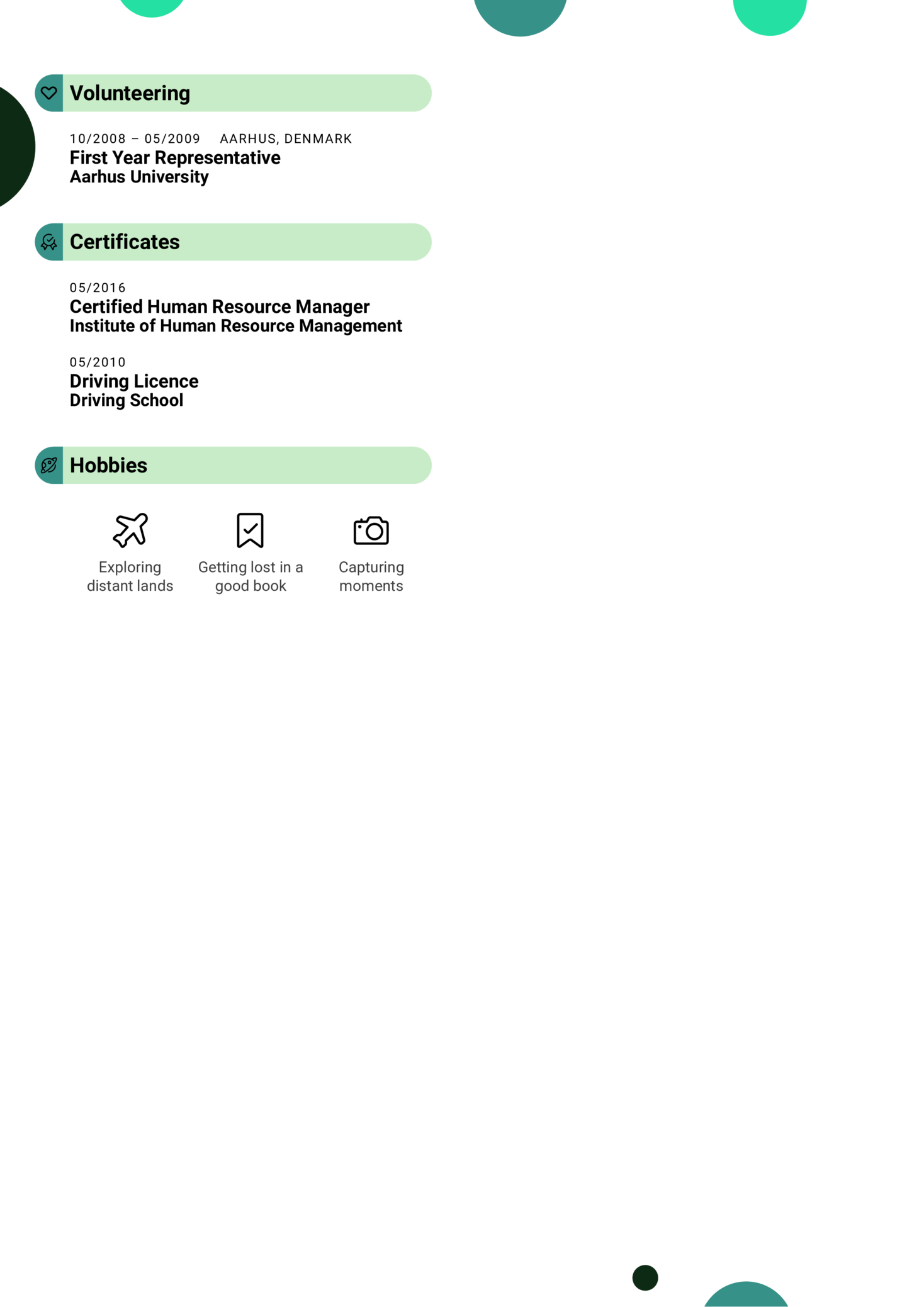 HR Manager Resume Template | Kickresume
