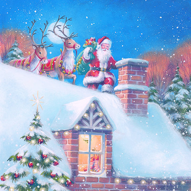 Lunch Napkins Santa On Rooftop The Party Store With So Much More