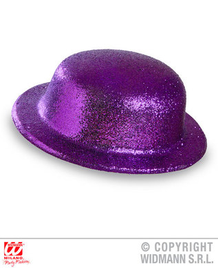 purple derby hat