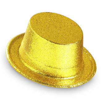 Glitter Top Hat Gold - The Party Store 