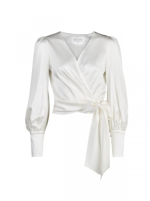 wrap blouse silk