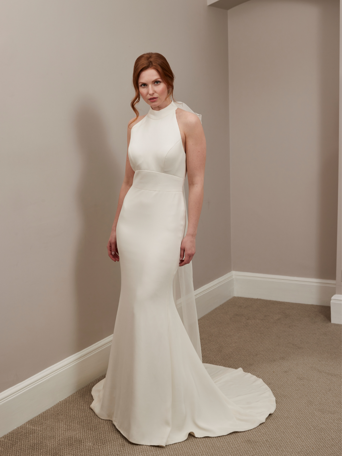 Sassi Holford Hannah Wedding Dress with Racer Neck