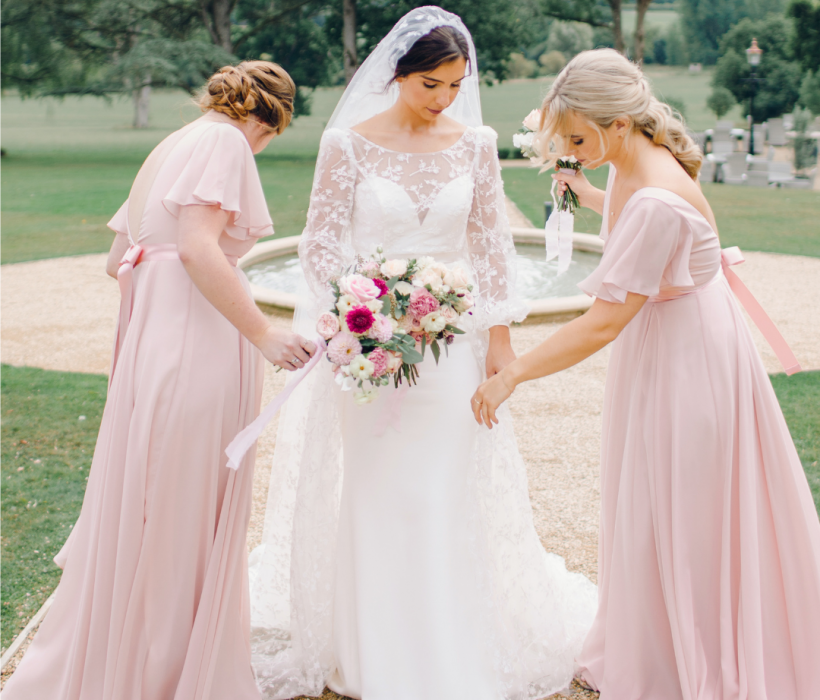 sassi holford real bride with bridesmaids