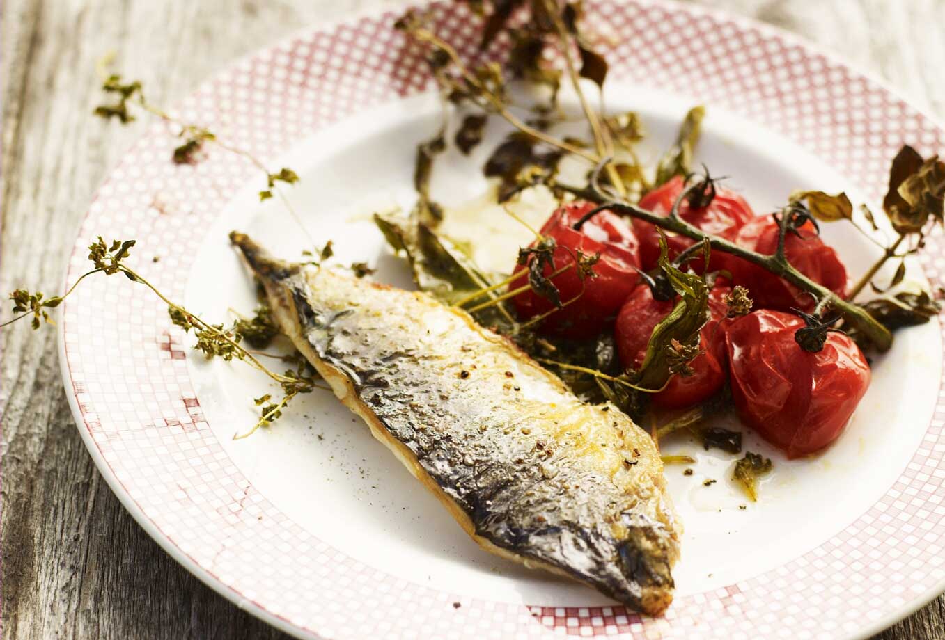 Gill Meller’s Taste of Dorset Fried mackerel with tomatoes, garlic
