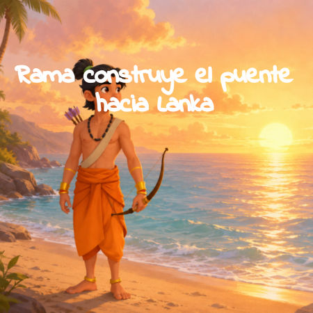 Rama construye el puente hacia Lanka