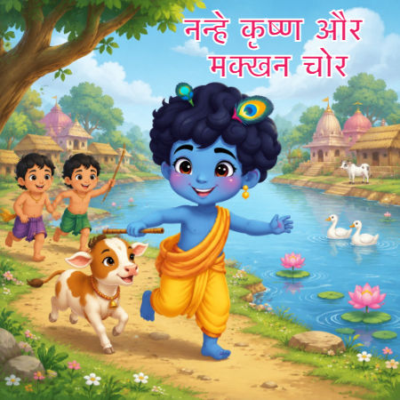 नन्हे कृष्ण और मक्खन चोर