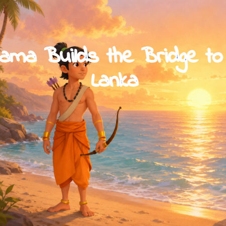 Rama Builds the Bridge to Lanka