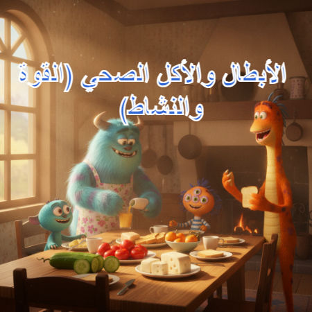 الأبطال والأكل الصحي (القوة والنشاط)