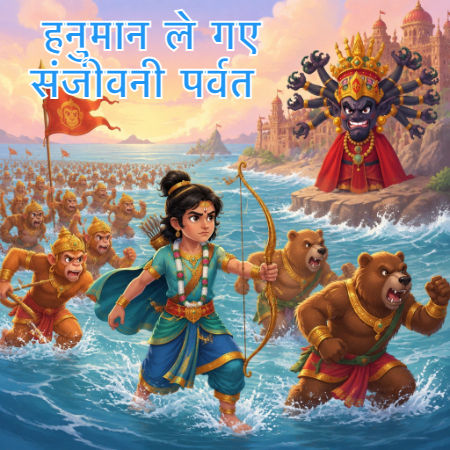 हनुमान ले गए संजीवनी पर्वत