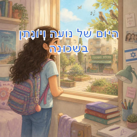 הַיּוֹם שֶׁל נוֹעָה וְיוֹנָתָן בַּשְּׁכוּנָה