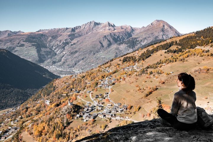 Foto dalla piste da sci Espace San Bernardo