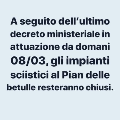 Aggiornamento da Pian delle Betulle