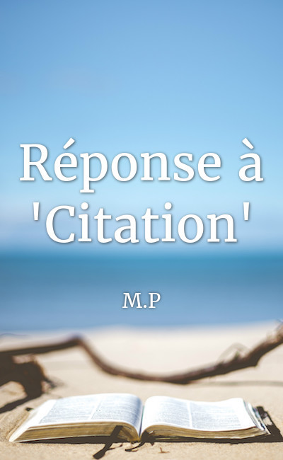 Image de couverture de Réponse à "Citation"