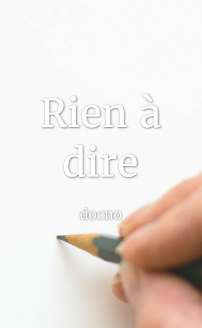 Image de couverture de Rien à dire