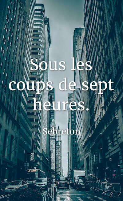 Image de couverture de Sous les coups de sept heures.