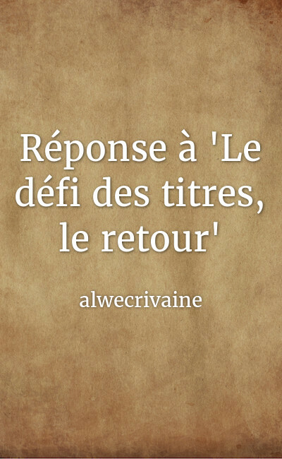 Image de couverture de Réponse à "Le défi des titres, le retour"