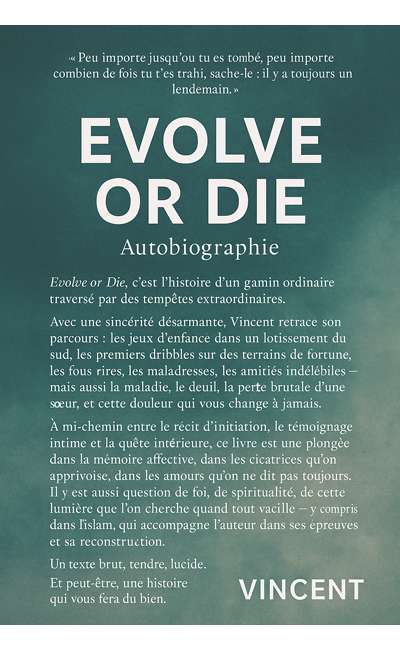 Image de couverture de Evolve or Die - Évoluer ou mourir - Tome 1