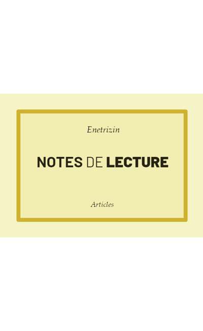 Image de couverture de Notes de lecture