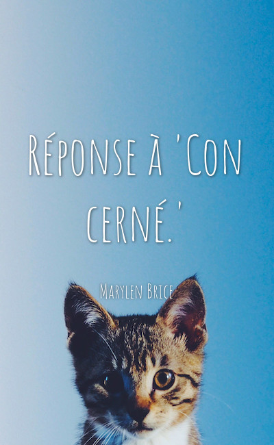 Image de couverture de Réponse à "Con cerné."