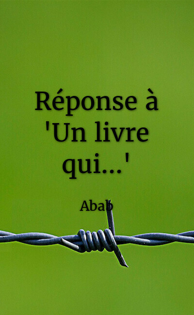 Image de couverture de Réponse à "Un livre qui..."