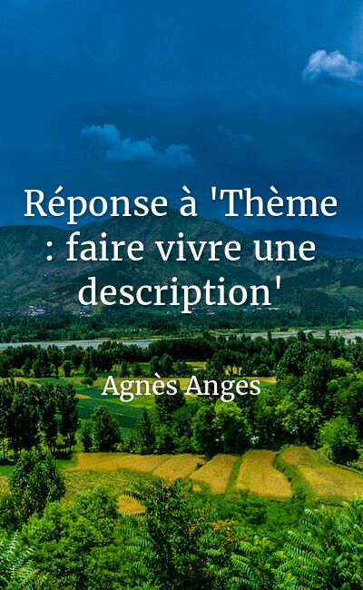 Image de couverture de Réponse à "Thème : faire vivre une description"