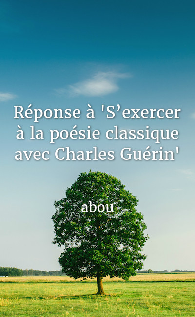Image de couverture de Réponse à "S’exercer à la poésie classique avec Charles Guérin"