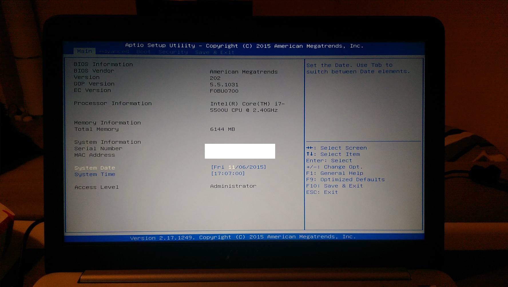 Mon Pc Se Rallume Quand Je L'éteint [Résolu] Démarrage bloqué sur page Aptio Setup Utility par Simon_oc