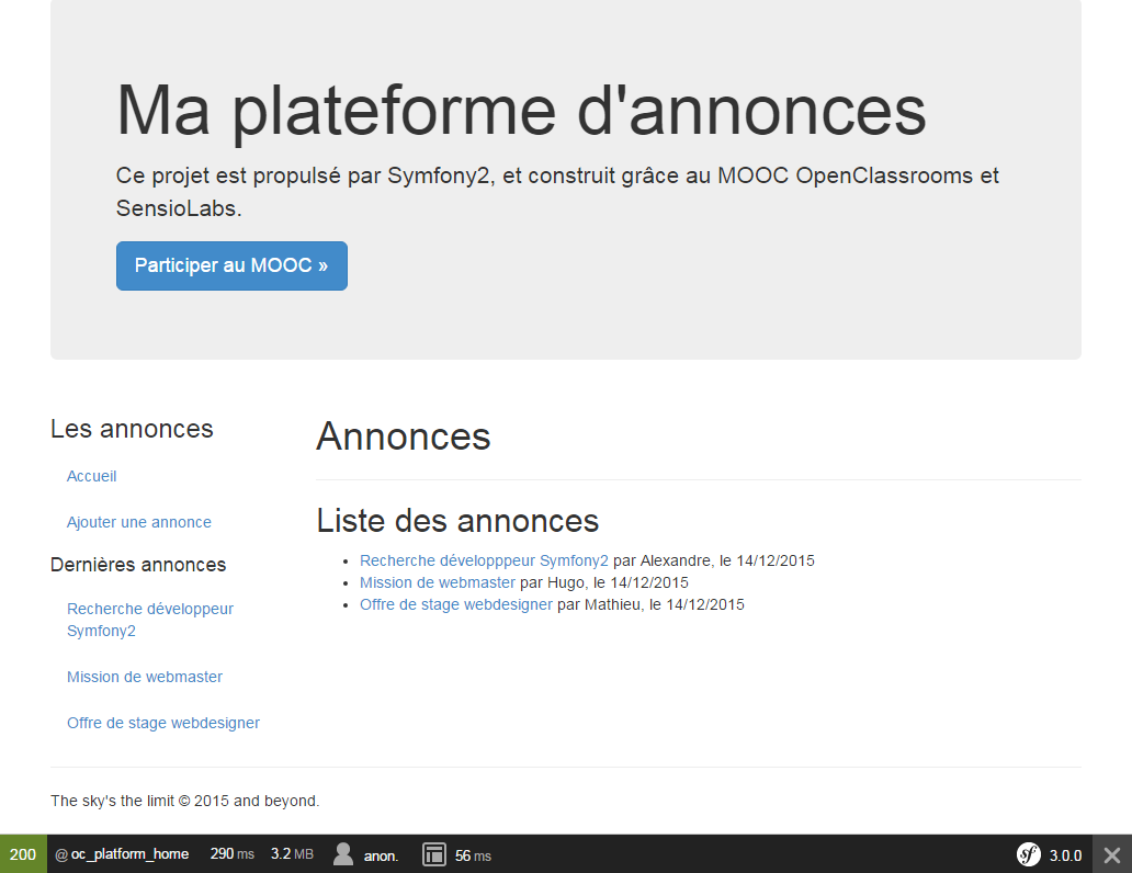 Le rendu de notre site