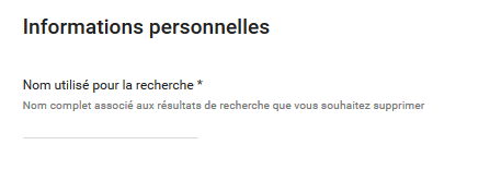 Indiquez le nom qui apparaît lors de la recherche.