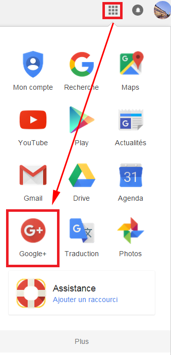 Accéder à Google+