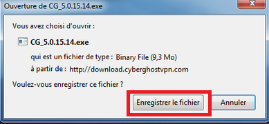 La page de téléchargement