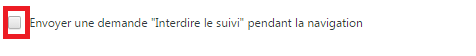 Refuser le suivi sous google Chrome.
