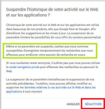 Confirmer les modifications