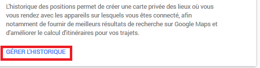 Gérer l'historique